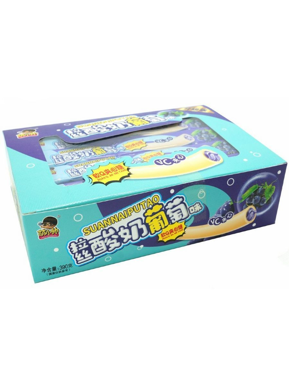 Жевательные конфеты тянучки со вкусом Винограда 390 г