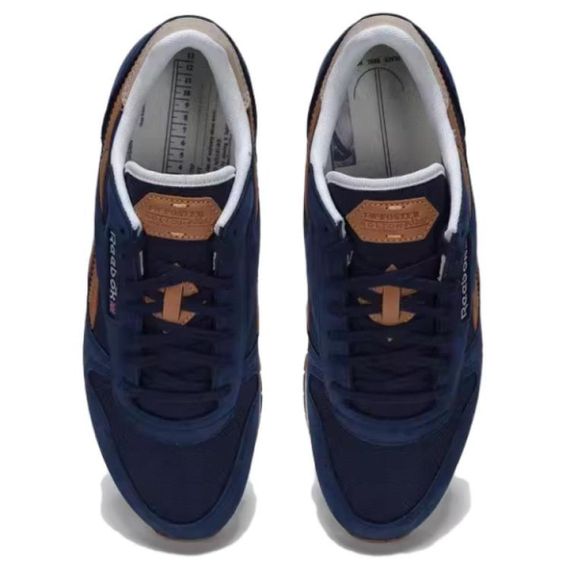 reebok Classic Leather Беговые кроссовки Низкие Синий Коричневый Унисекс