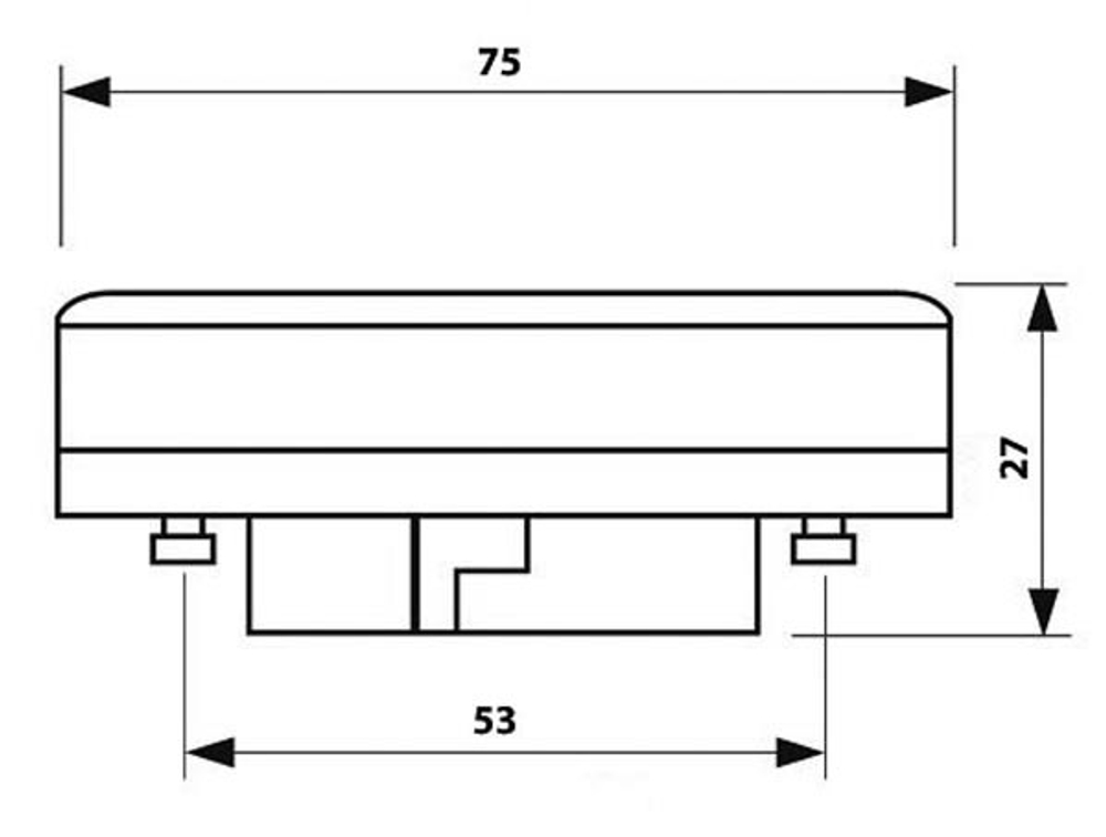 Лампа светодиодная 2.7W R75 GX53 - цвет Красный