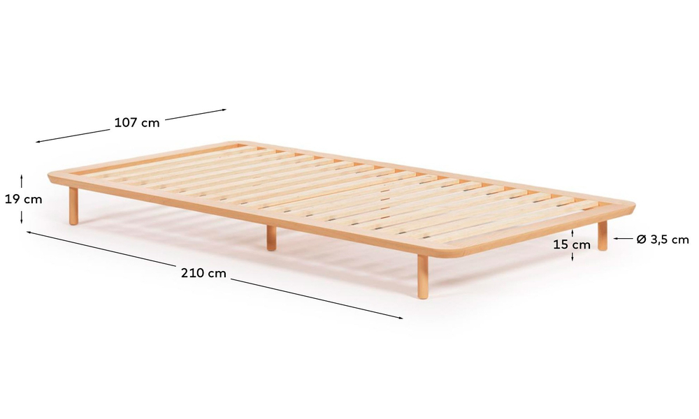 Кровать Anielle из массива ясеня 90 x 200 см