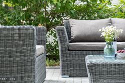 "Капучино Cингл" лаунж-зона из искусственного ротанга, цвет графит