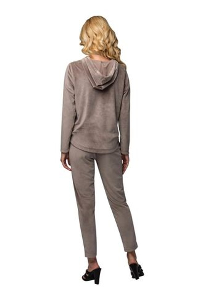 Домашний костюм с капюшоном и карманом-кенгуру (Размер: L) (Цвет: бежевый)