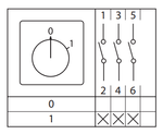 Переключатель кулачковый ПК-1-113 10А 3P «0-1» с ключом EKF PROxima