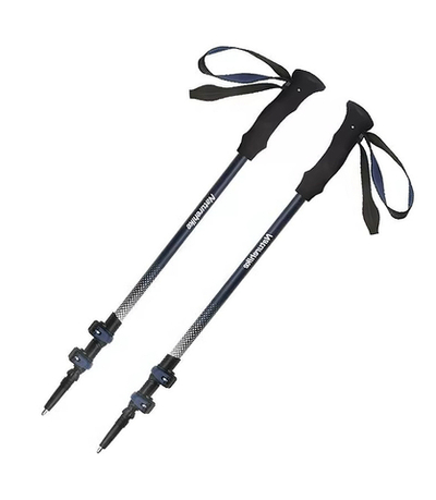 Палки треккинговые, карбон, ST04, голубые, для ходьбы (2 шт.)