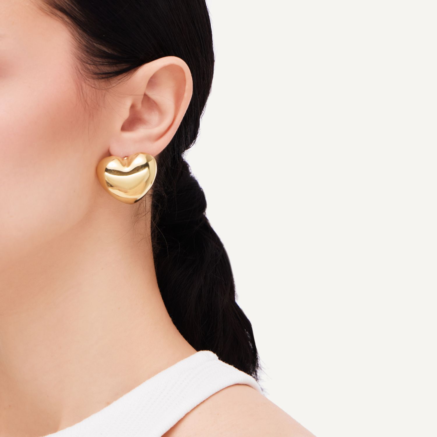 Серьги Chubby Heart Earrings – Gold