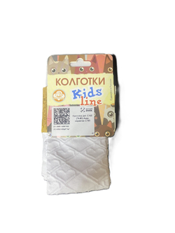 Колготки для девочки ажурные с сердечками 90 % х/б на рост 74-80 см