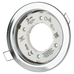 Светильник встраиваемый ЭРА KL35 CН /1 (к) под лампу GX53 хром термокольцо в комплекте