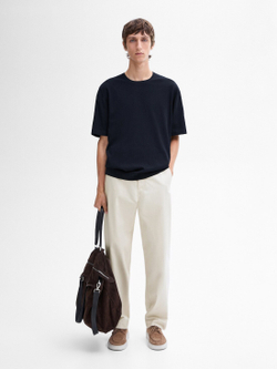 Massimo Dutti Футболка из 100% хлопка, темно-синий