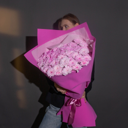 Букет гигант в розовом фоамиране