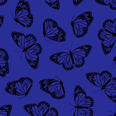 Бабочки на синем