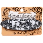 Заколка автомат овал «Кокетка - Цепочка», микс 2 цвета, 9,5 см