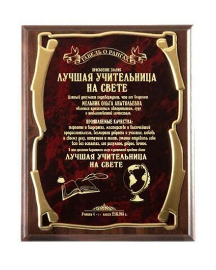 45070340 Плакетка "Лучшая учительница"