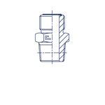 Штуцер ORFS 9/16" NPT 1/4"