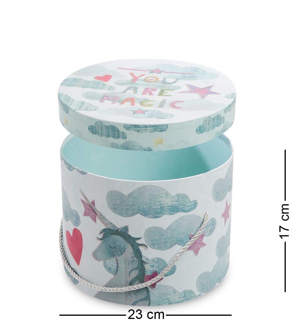 WG-74/3-A Коробка подарочная «Цилиндр» цв.бирюзовый