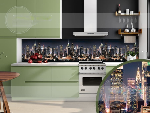 Кухонный фартук Город 3000х600 мм
