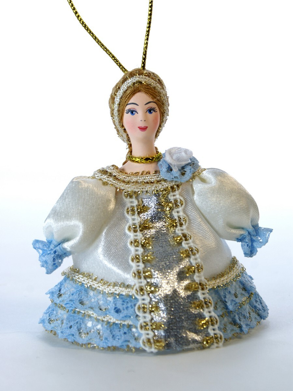 Кукла-подвеска Дама в бальном платье.