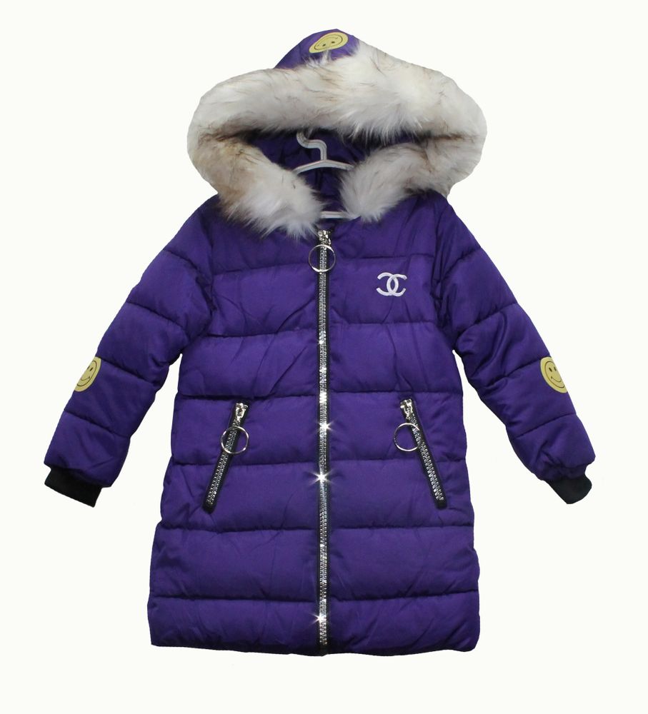 Куртка для девочки зимняя фиолетовая