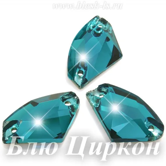 Пришивной галактик Solvo с 2 отверстиями, Блю Циркон