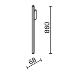 Настенный светодиодный светильник Maytoni MOD245WL-L24BK