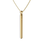 Золотистая подвеска-вибратор Genie Flirting Pen