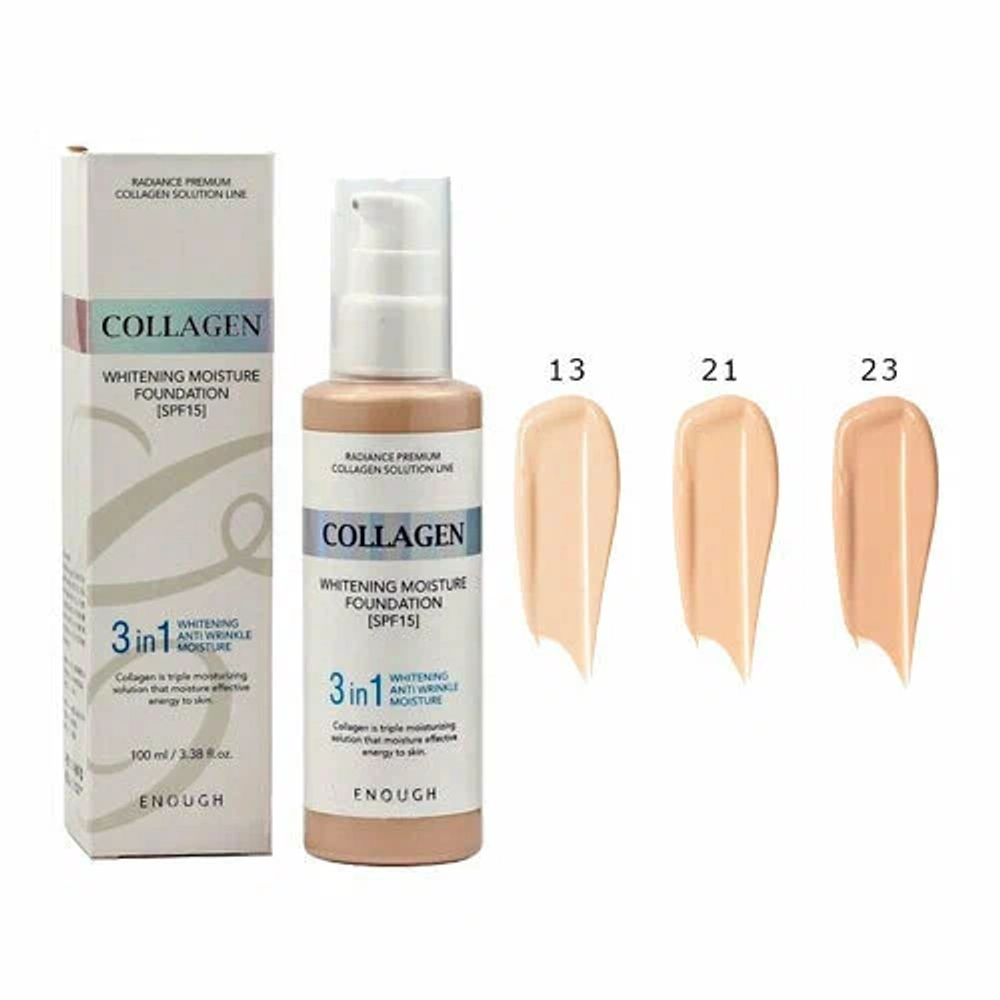 Enough Collagen Whitening Moisture Foundation #N13, 100 ml / 60 - Тональная основа для лица с коллагеном осветляющая
