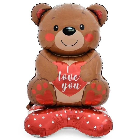 Фигура на подставке, Мишка с сердцем, 147см