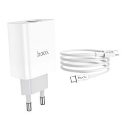 USB Hoco C80A Rapido Type-C PD+QC3.0 + кабель Type-C White