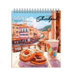 Скетчпад 30л. на гребне 168х195 мм, белый офсет "Вкусный завтрак" (Феникс+)