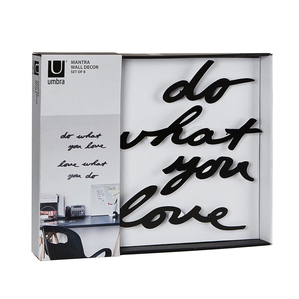 Надпись декоративная Do What You Love настенная черная