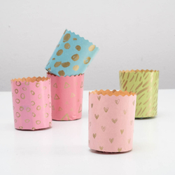 Форма бумажная для кулича 7*8,5см 120-150гр Пастель Микс 10шт