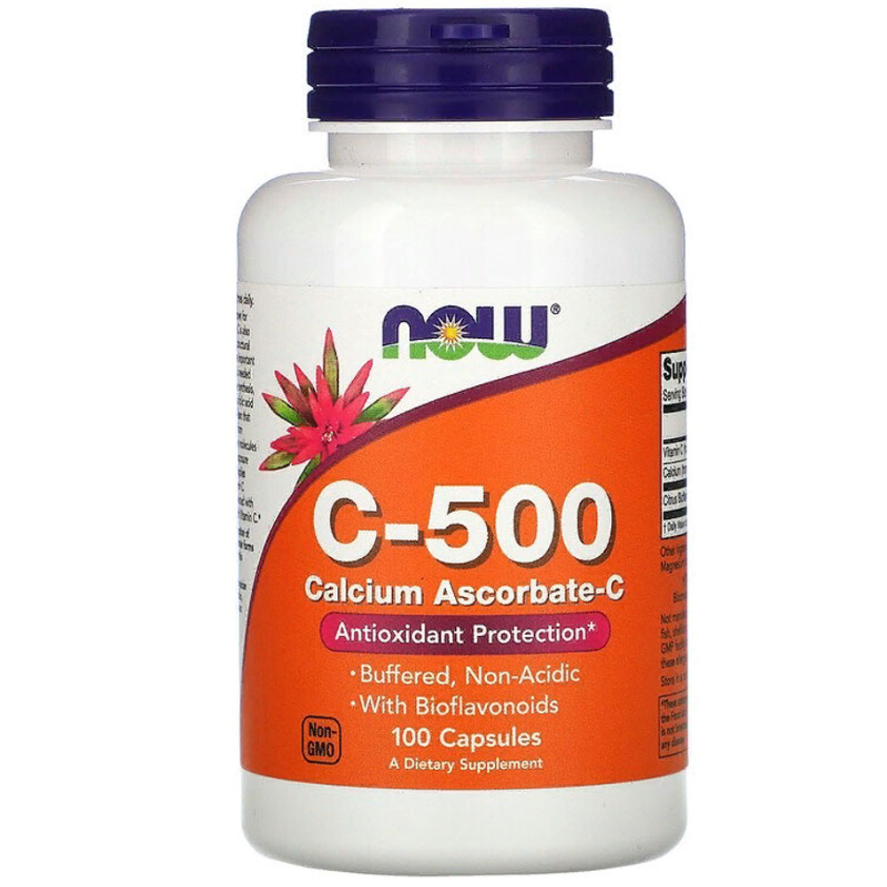 NOW Vitamin C-500 Ascorbate (100 капс.) [M]