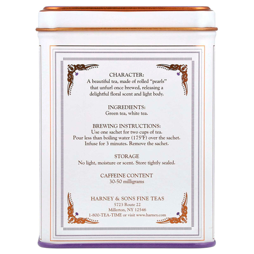 Harney & Sons, Classic Collection, жемчужина питахайи и жасмин, 20 чайных пакетиков, 40 г (1,4 унции)