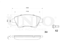 Колодки тормозные диск. передние UNIO BRP-20410