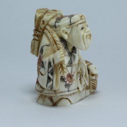 Эксклюзивная нэцкэ Дзюродзин с хворостом и корзиной