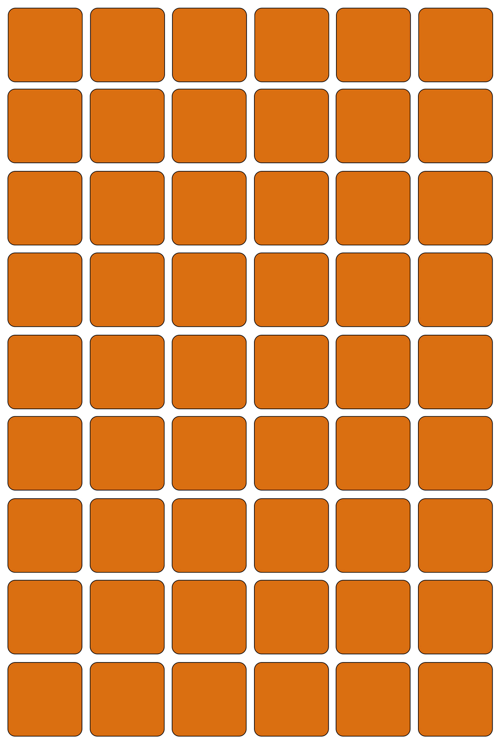 Виниловые наклейки для маркировки Policomprint М2, 20х20 мм. 108 шт.