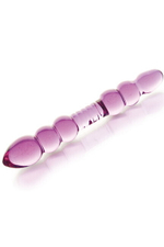 Розовый стимулятор ануса из стекла (21 см , розовый) (Цвет: розовый)