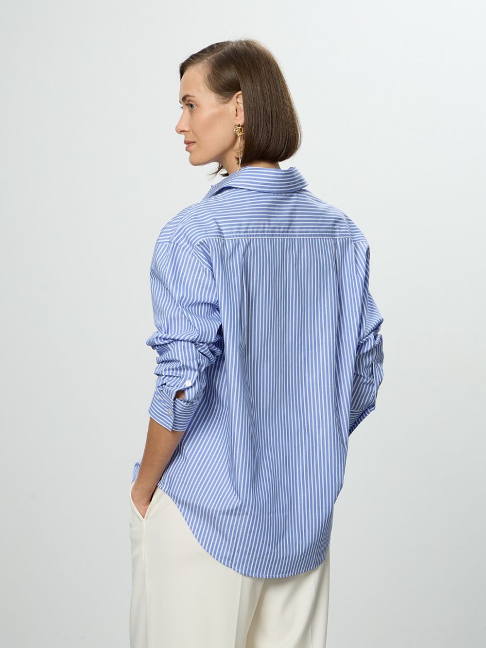 Рубашка Хельсинки синяя полоска