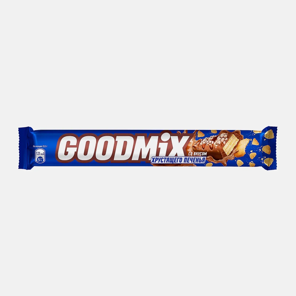 Шоколадный батончик печенье в хрустящей вафле Goodmix 47г