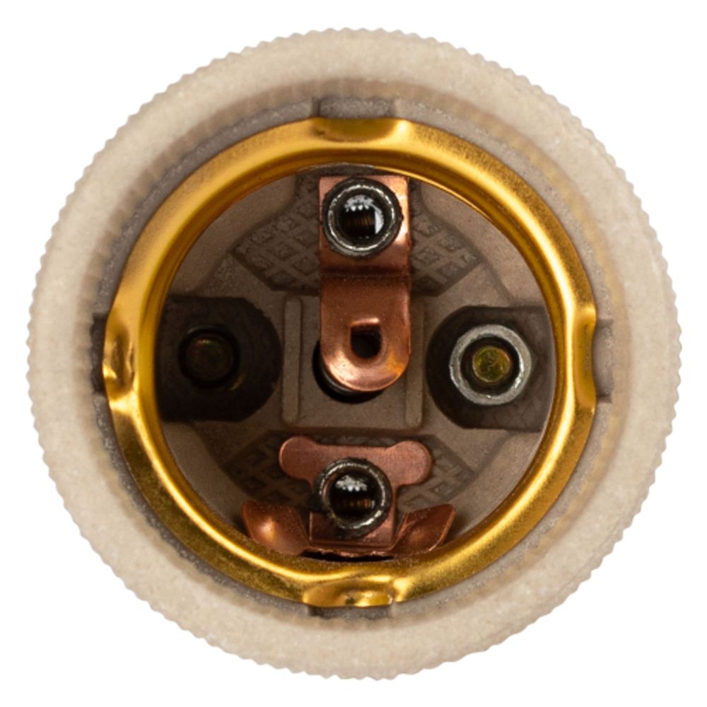 Патрон ЭРА Е27 керамический белый с держателем | Патроны, переходники, ПРА