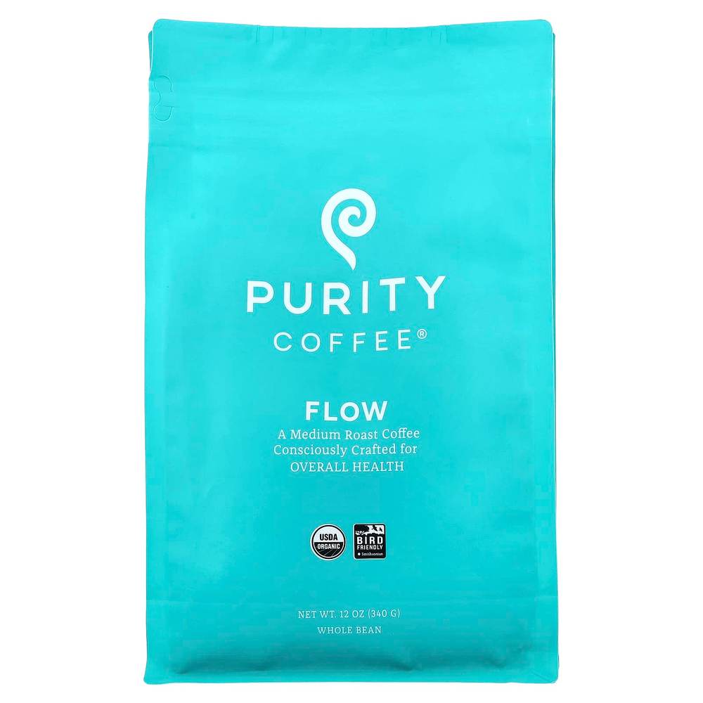 Purity Coffee, Flow, цельная фасоль, средняя обжарка, 340 г (12 унций)