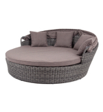 "Стильяно" плетеная кровать круглая, цвет графит