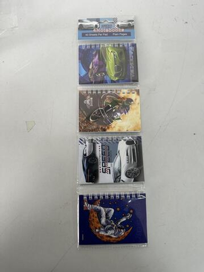 Блокнот "Авто и мото" 10,5*7,5см на спирали. 4 шт в наборе