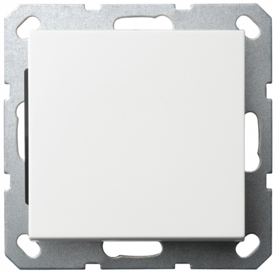Выключатель одноклавишный перекрестный 10A 250V~ с накладкой, цвет белый глянцевый