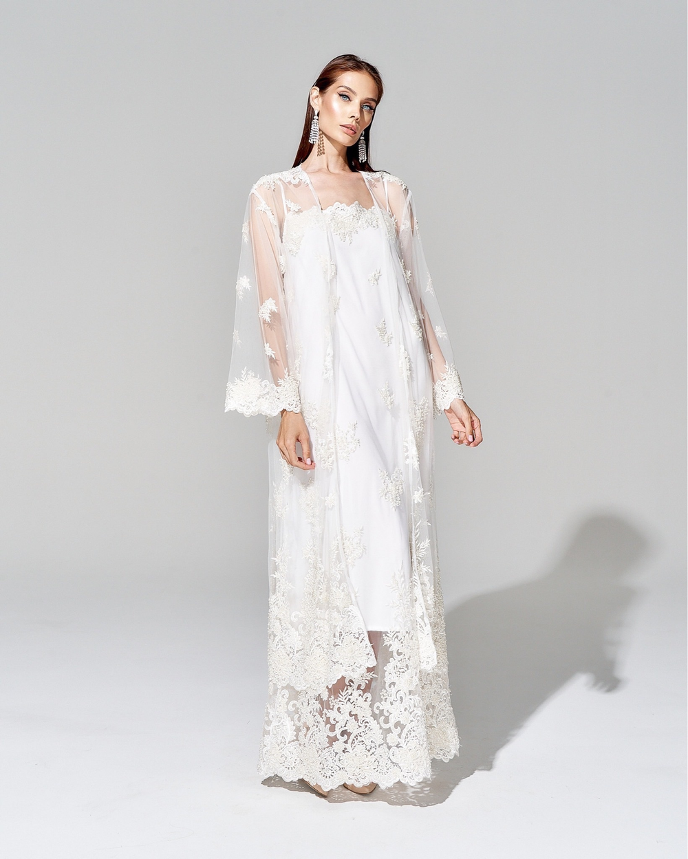 Кардиган с вышивкой ручной работы жемчугом Swarovski