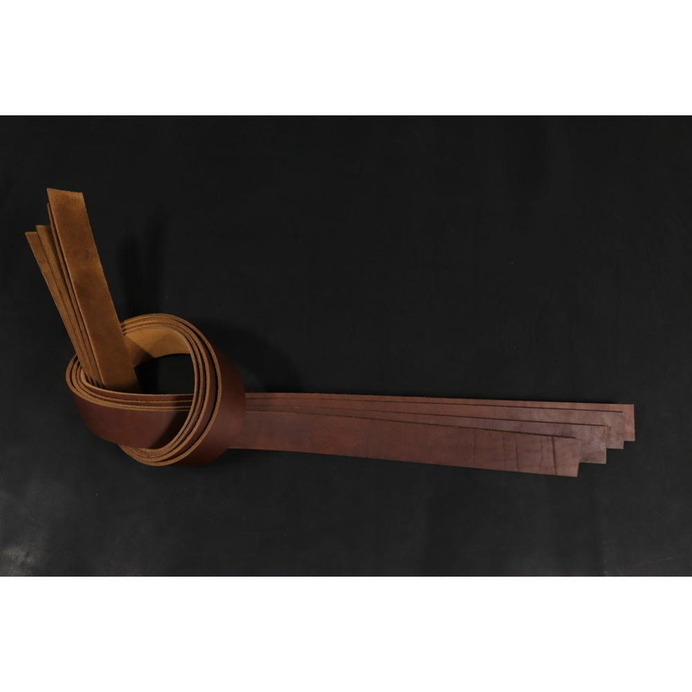 Ременная заготовка Браун с жировой отделкой гладкая