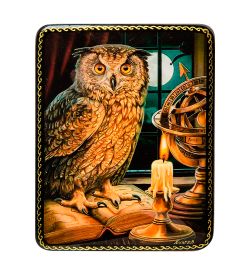 Народные промыслы ШК-19/24-A Шкатулка в технике декупаж «Сова» (10х8х3,5)