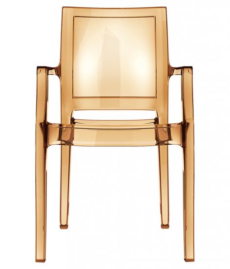 Кресло прозрачное янтарное Arthur Siesta Contract Турция