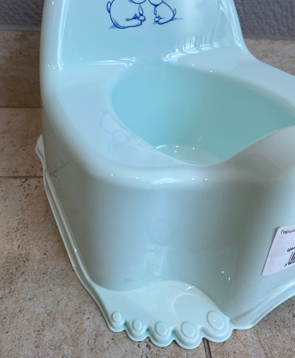 Горшок детский музыкальный "ЭКО Кролики" мятный