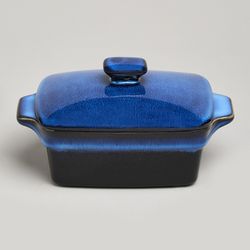 ФОРМА ДЛЯ ЗАПЕКАНИЯ С КРЫШКОЙ / МАСЛЕНКА REACTIVE BLUE 16,5*10*5/9 СМ 250 МЛ