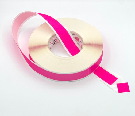 Клейкая лента ФОРМА КВАДРАТ 25-25мм @ultraMATT SIGN Розовый (светится в ультрафиолете) - 100 штук